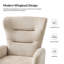 Fauteuil de direction à oreilles simple en chenille Caden-2097485778