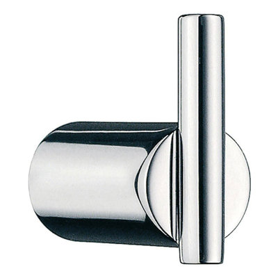 Single hook brushed chrome- wood screw included 