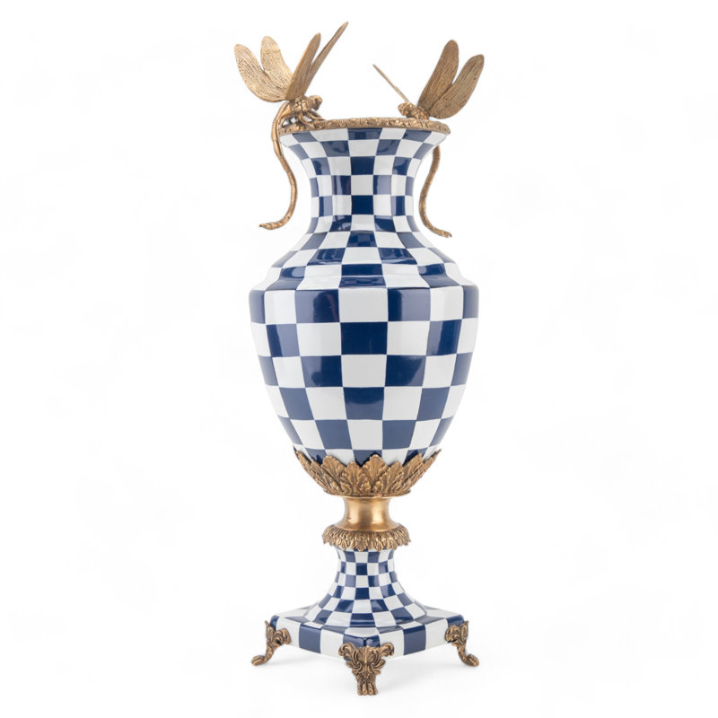 Vase en porcelaine décorative peint à la main