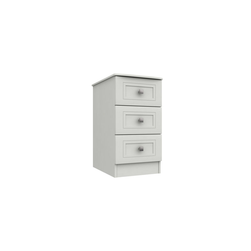 Wisbech 39.8cm W Manufactured Wood Bedside Table, White
