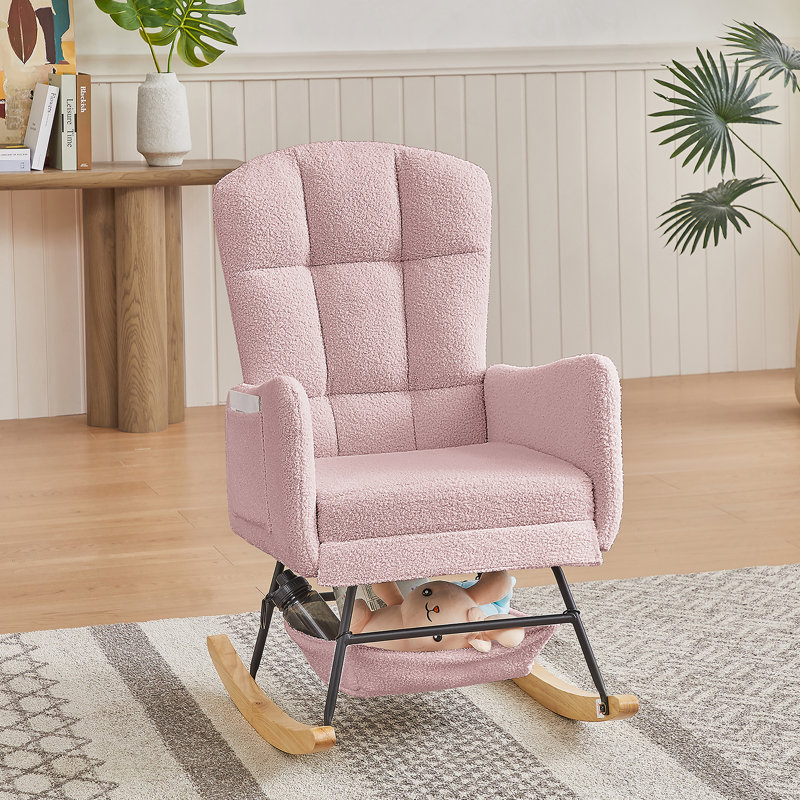 Fauteuil berçant rose