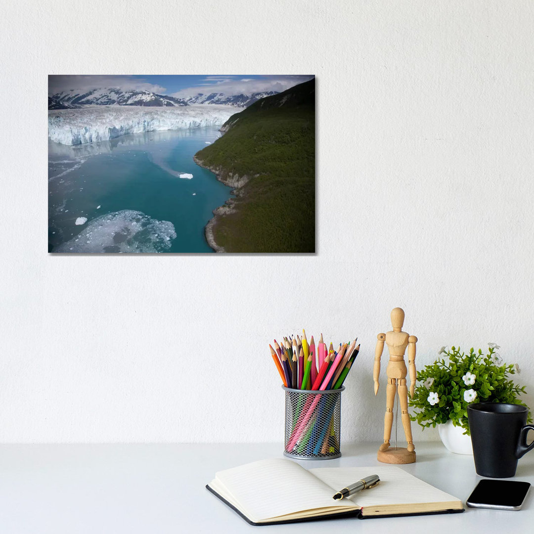 Hubbard Glacier Encroaching On Gilbert Point, Wrangell-St. Elias National Park, Alaska by Matthias Breiter - Wrapped Canvas Print