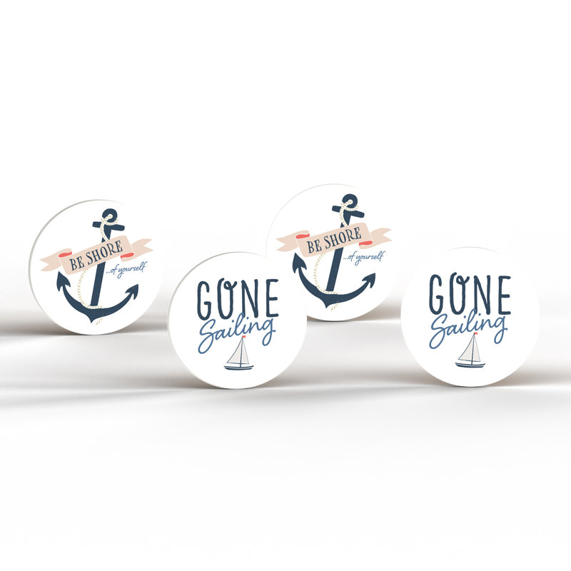 Ceramic Round 4 Piece Coaster Set