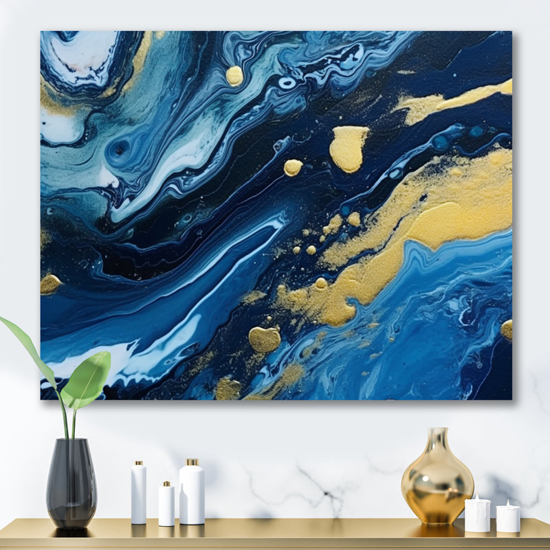Agathe Ripple Golden Rivers VI - reproduction sur toile, H 12 po x l 20 po, Toile tendue