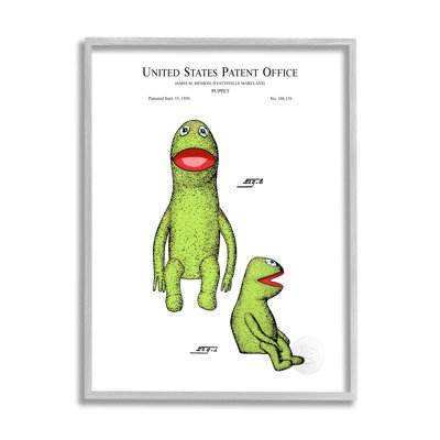 " Vintage Frog Puppet Patent " by Karl Hronek