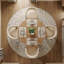 Modern 5-Piece Wooden Round Kitchen Dining Table Set-130705200
