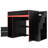 Full-Size Gaming Loft Bed with Desk, Storage Shelves & LED Lights, Modern Teen Bedroom-1473504265
