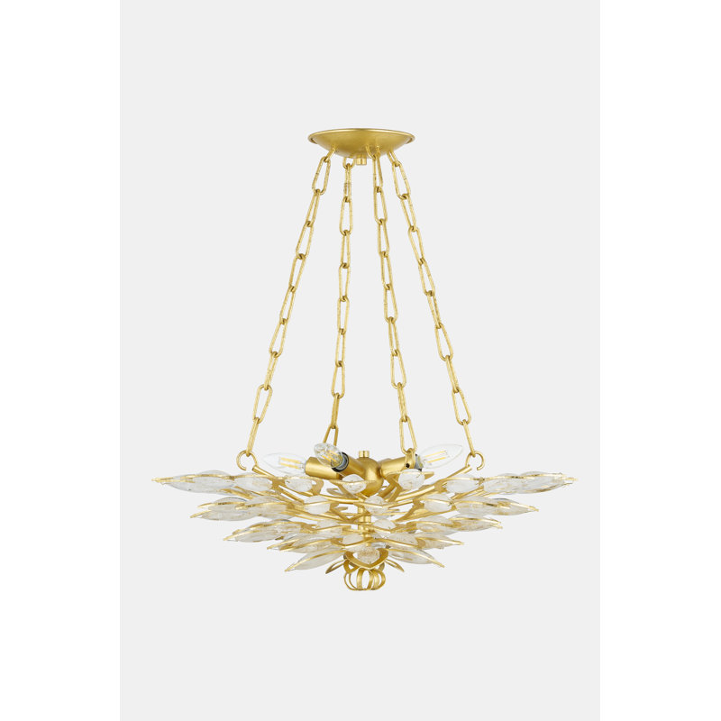 Vittoria 24" Seeded Glass Chandelier