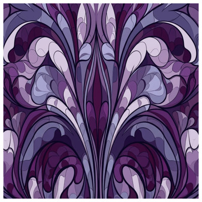 Intricate Purple Damask Comforter