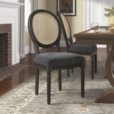 Kandy 19.5'' H Upholstered Cane Back Side Chair