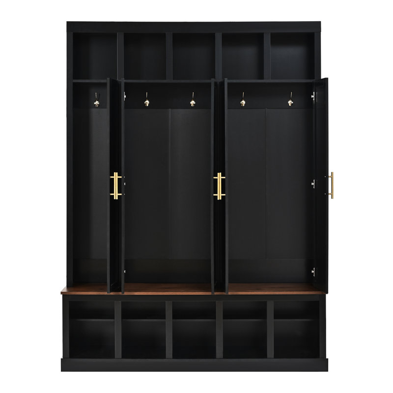 Armoire de rangement Farmhouse, Noir
