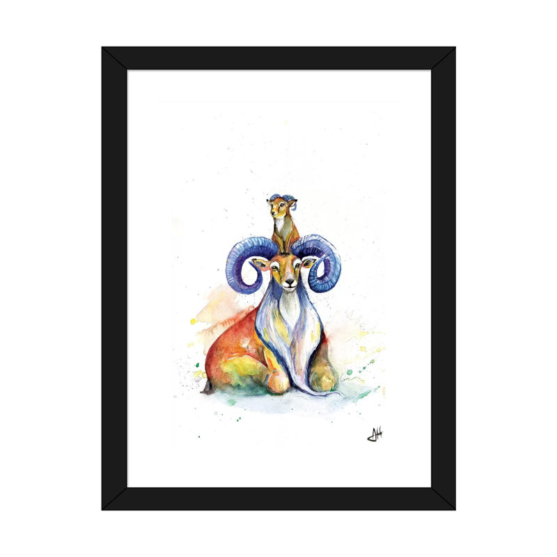 Animals, 24" H x 16" W x 1" D, Black Framed Fine Art Paper