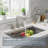 Brushed Nickel Widespread Bathroom Faucet - 2-handle Modern Square Vanity Sink Faucet With Drain & Hoses Included