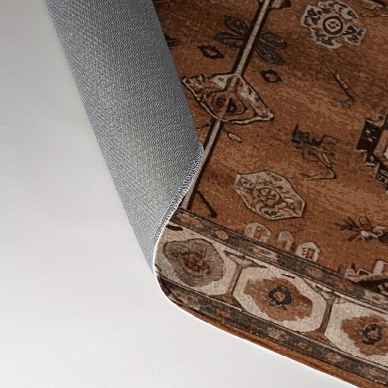 Tapis turc intérieur et extérieur brun, Rectangle 5 pi x 7 pi