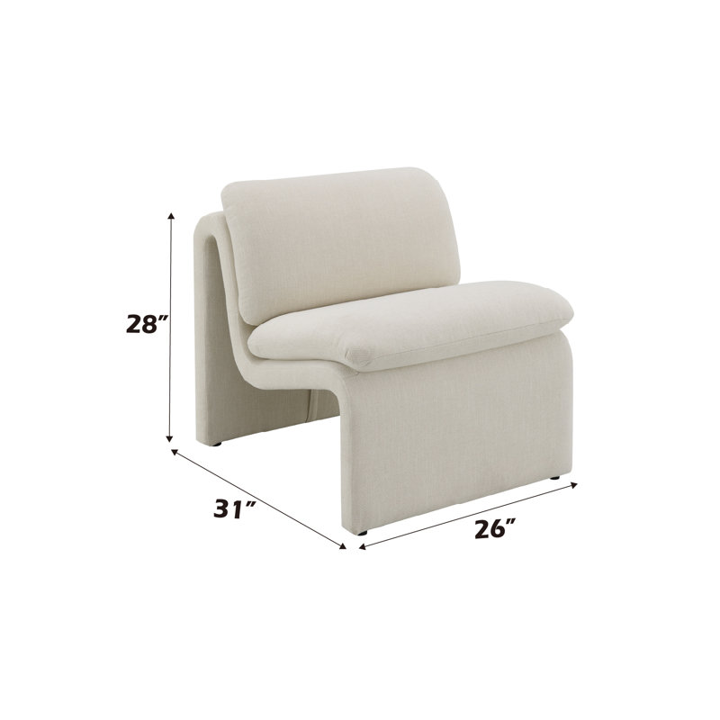 Chaise d'appoint innovante Elegance Jaeda, Blanc