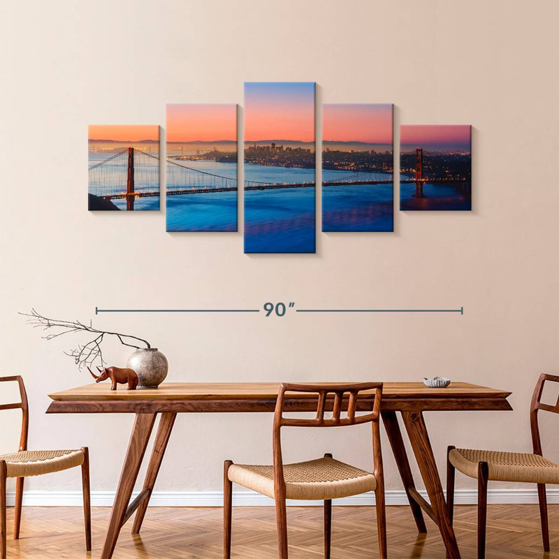 Gate Bridge Nightfall, 42" H x 92" W