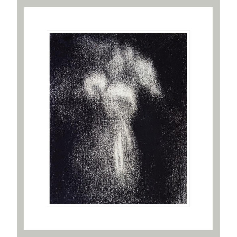 Vase de fleurs par Georges Seurat, 20.73" H x 17.75" W