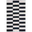 Tapis noir / ivoire en coton fait à la main Alvana-1325422050