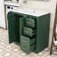 Ensemble de meuble-lavabo autoportant 3 tiroirs 30 po avec lavabo en céramique et portes à fermeture douce Harsimar-1301703076