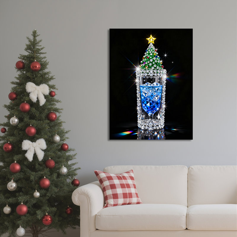 Arbre, art mural sur toile, H 18 po x l 12 po