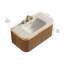 Meuble-lavabo DIEN 30 po avec lavabo intégré, bords incurvés, tiroir, éclairage à détecteur de mouvement, lavabo intégré en pierre frittée à motif de travertin, préassemblé-1214871660-1214871662