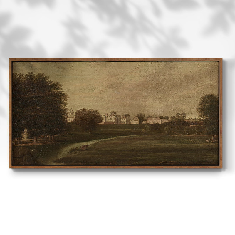 Série paysage - CDLI - Toile tendue avec châssis encadré - Prêt à être accroché, H 25 po x l 49 po, Noyer