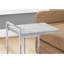 Table moderne, en forme de C, bout, côté, collation, salon, chambre à coucher, chrome, contemporain, moderne