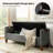 Dezaria 61'' W Solid Wood Storage Bench-546208622