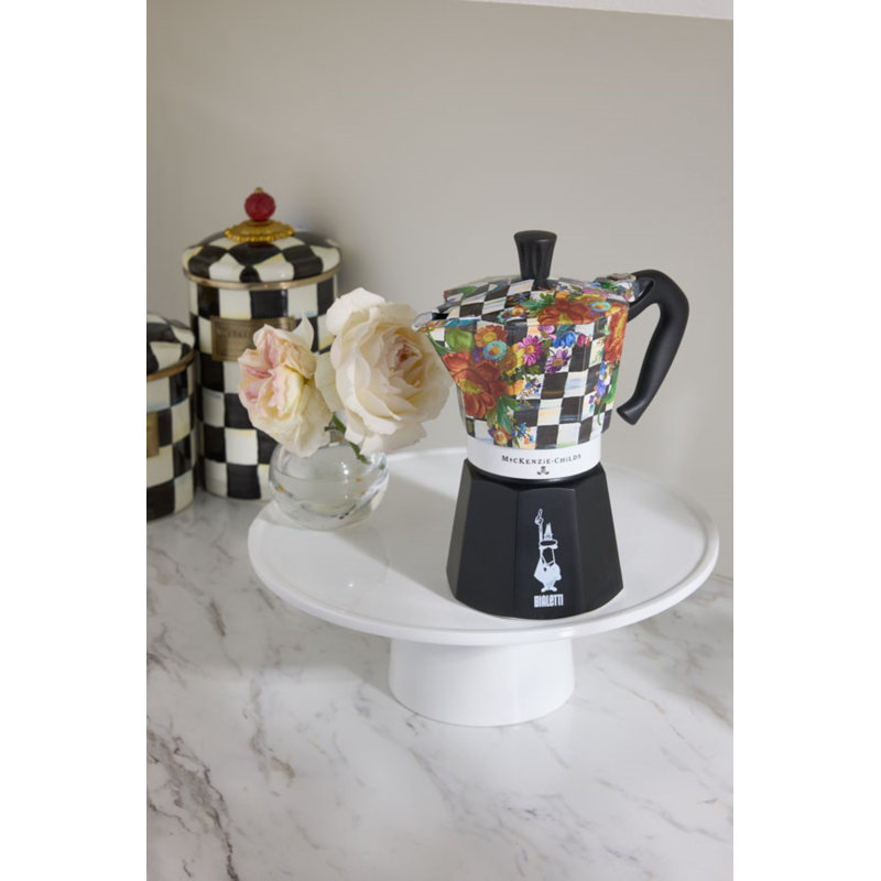 Courtly Flower Market 6 Cup Moka Pot, 3 shots