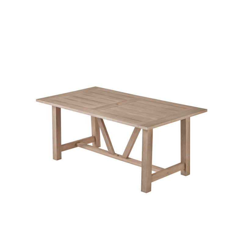 Table d'extérieur rustique en bois d'acacia, Brun clair