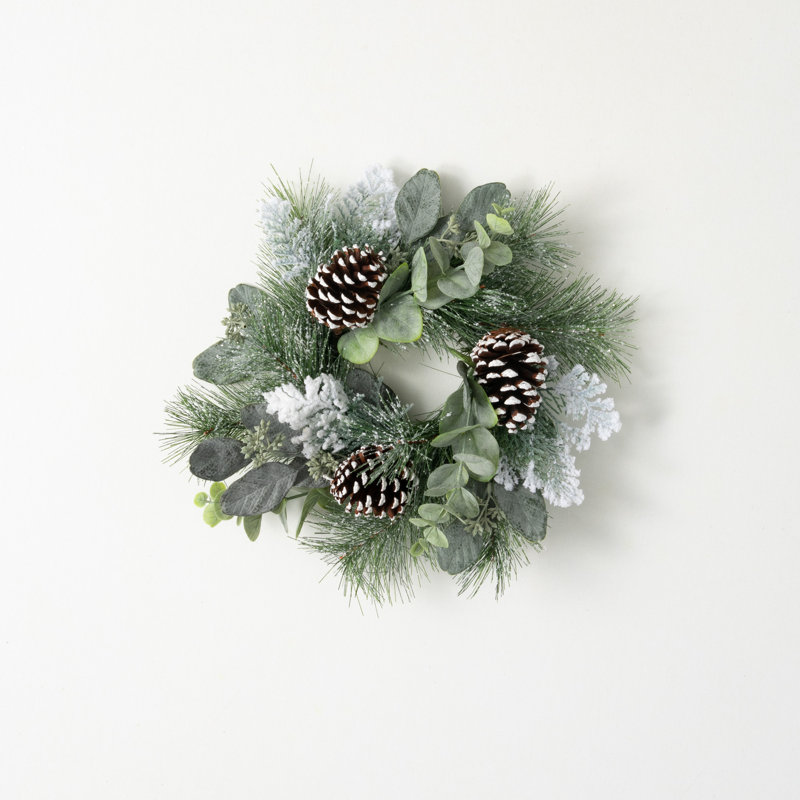 Couronne de faux pin, H 16 po x l 4 po x P 16 po