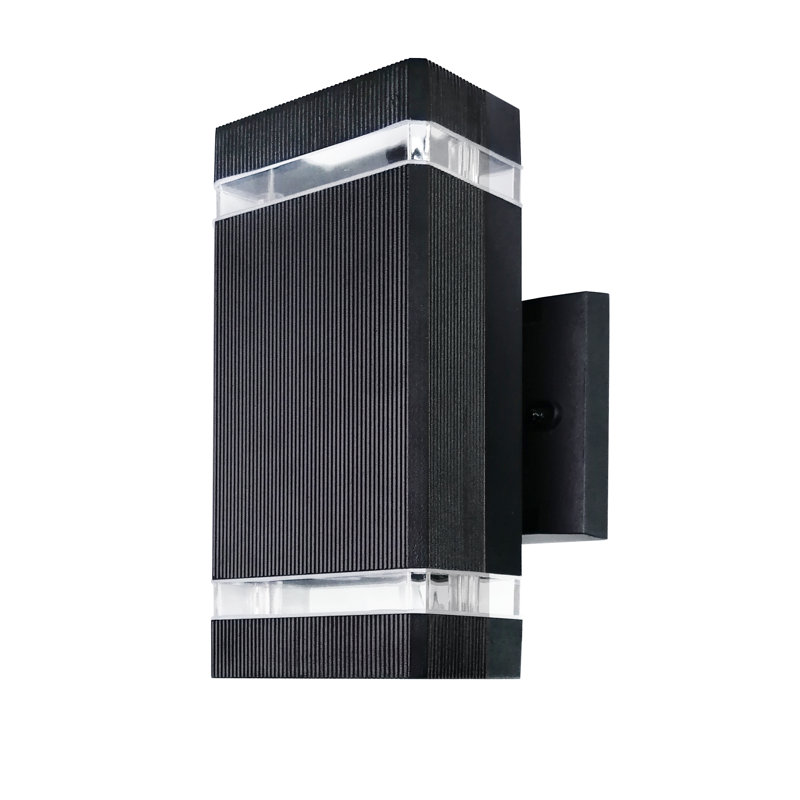 Black Aluminum and Steel LED Outdoor Wall Sconce