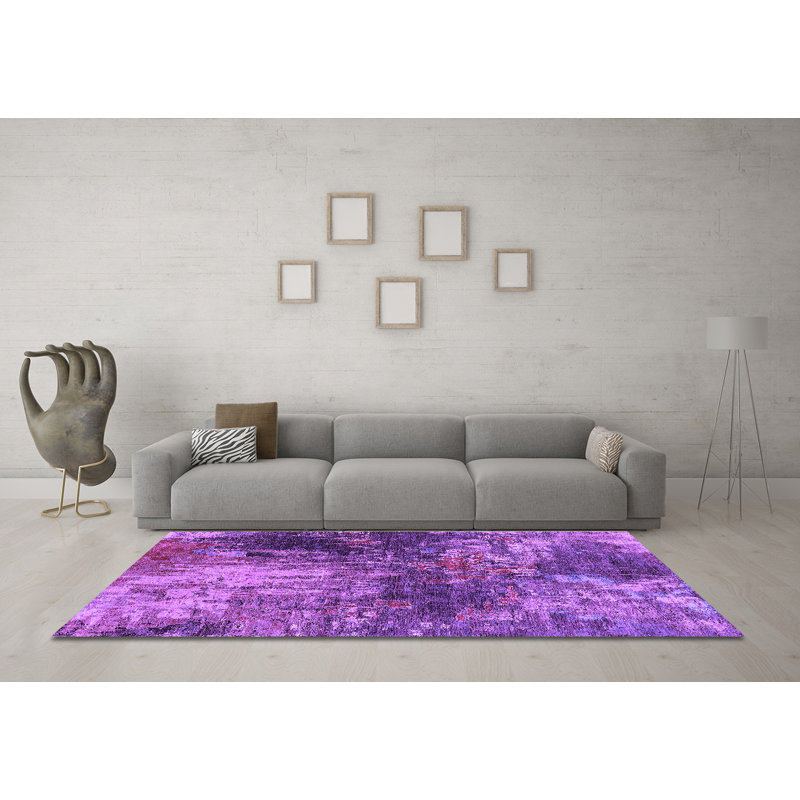 Tapis mauve Mid-Century 2739, Carré 4 pi