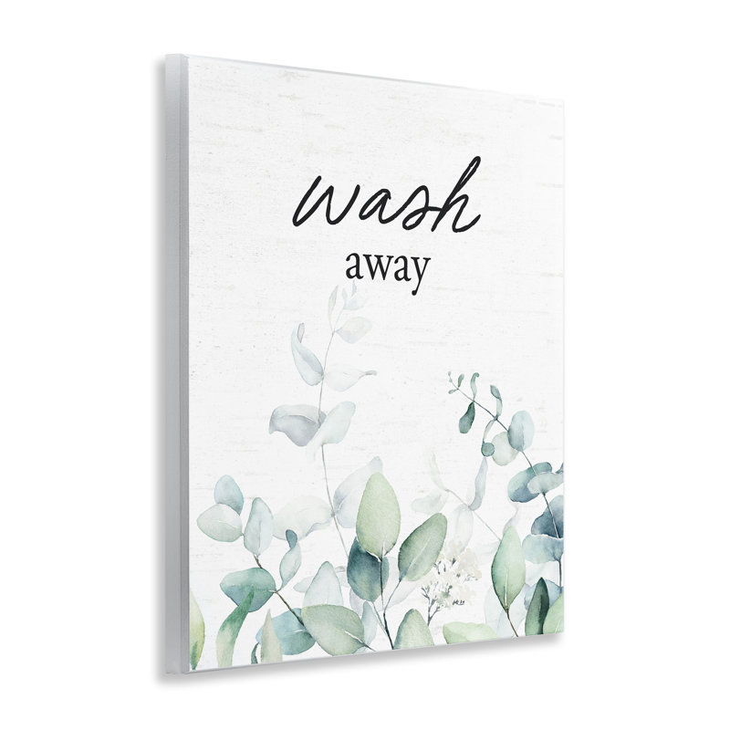 Wash Away Eucalyptus Wall Plaque, design by Lettered and Lined
