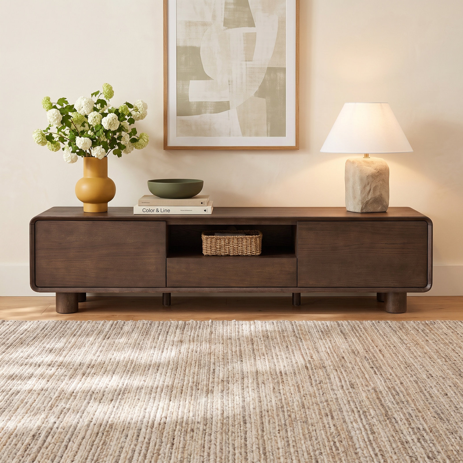 71" Oak TV Stand