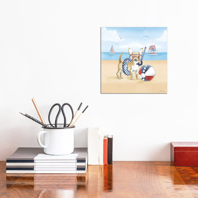 Summer Paws Patriotic II by Beth Grove - Wrapped Canvas Gallery-Wrapped Canvas Giclée