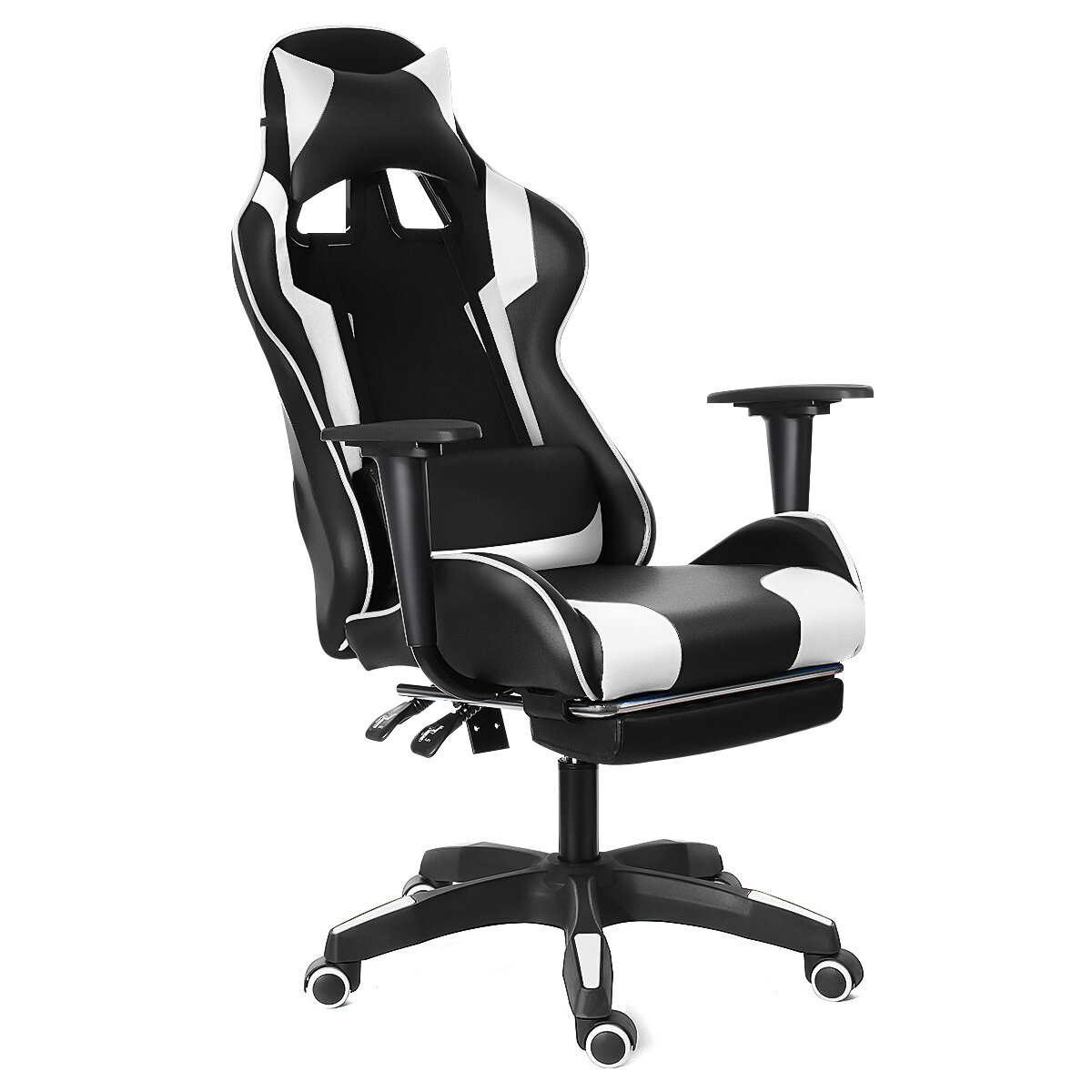 Inbox Zero Adjustable Reclining Ergonomic Swiveling Pc & Racing Game 