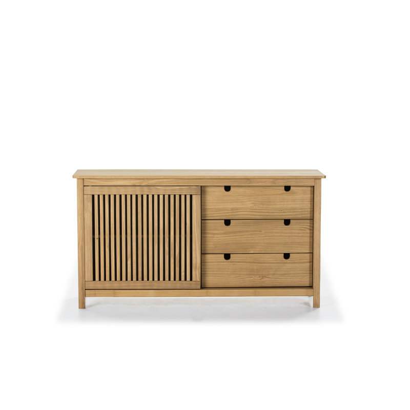Bade 150cm Solid Wood Sideboard, Wax