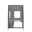 Lit mezzanine en bois avec bureau, étagères à rangement multiples, DEL et portemanteau suspendu-238801069