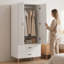 2-Door 2 Drawer Wardrobe Modern Bedroom Storage Solution for Clothes and Accessories