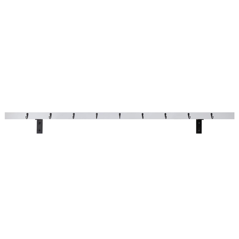 Rayne Plate Display Shelves With Hooks, White, 60/3/2