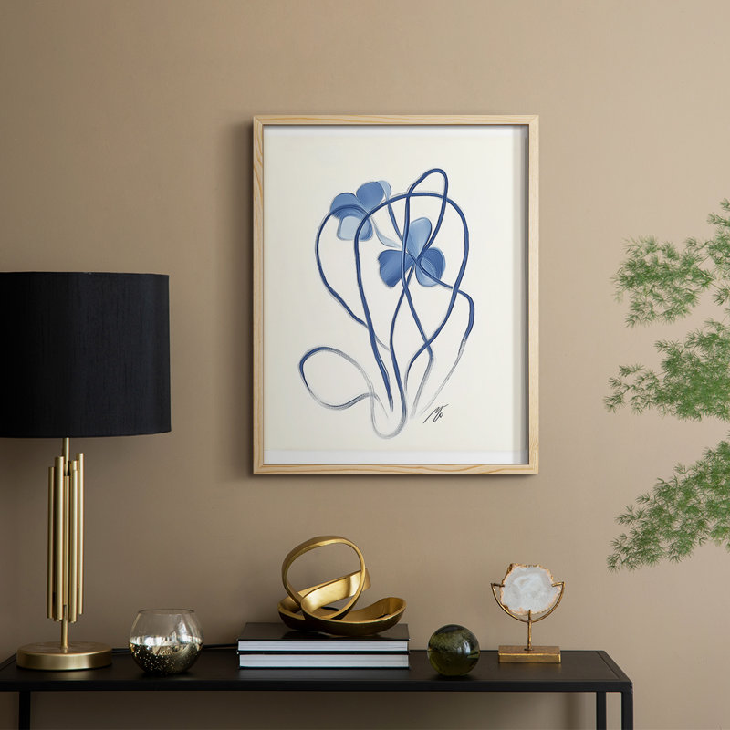FLORAL Series DCL Framed Print - Solid Wood, 15" H x 12" W