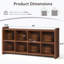 Bibliothèque à 8 cubes Addisin (l 63 po), tablette de rangement ouverte pour le salon, la chambre à coucher et le bureau-129454036