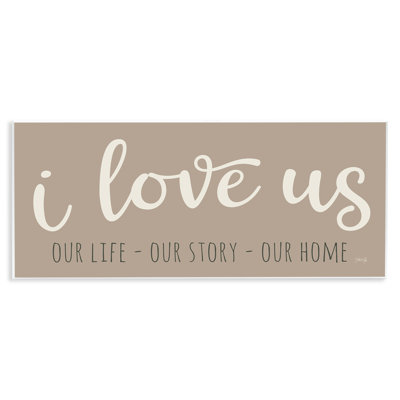 I Love Us Romantic Wall Plaque Art by Marla Rae