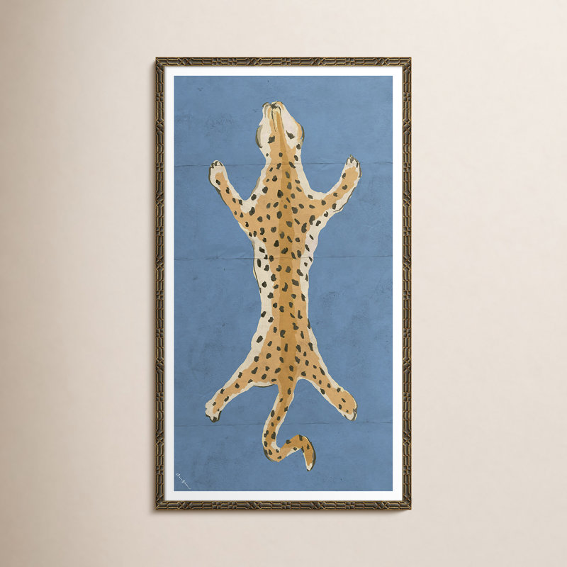 Leopard In Blue Print by Dana Gibson