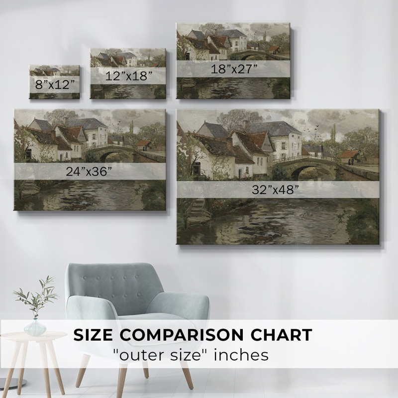 «Vintage Landscape -DXCI» sur, H 9 po x l 13 po x P 1,5 po, Toile tendue
