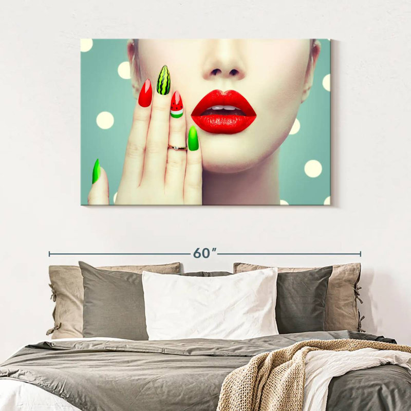 Shuttleworth Watermelon Designed Nails, 32" H x 48" W