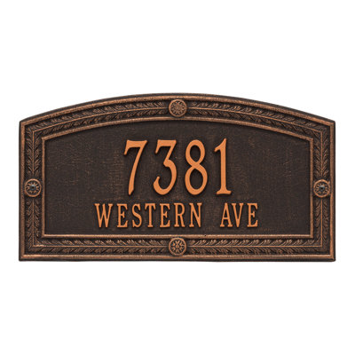 Hamilton Personalized Standard 2-Line Wall Address Plaque