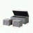 3-Piece Velvet Storage Ottoman Set,1 Rectangular Bench & 2 Small Stools