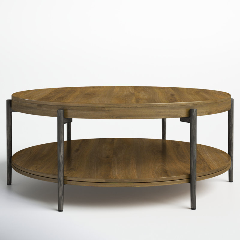 Ashley Solid Wood Top Single Coffee Table, Walnut